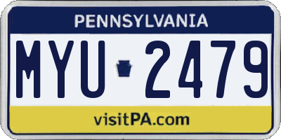 PA license plate MYU2479
