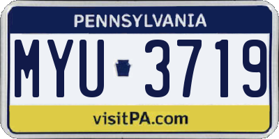 PA license plate MYU3719