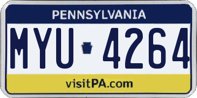 PA license plate MYU4264