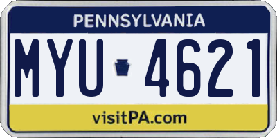 PA license plate MYU4621