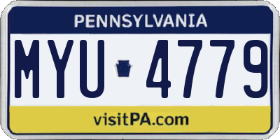 PA license plate MYU4779