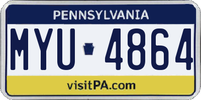 PA license plate MYU4864