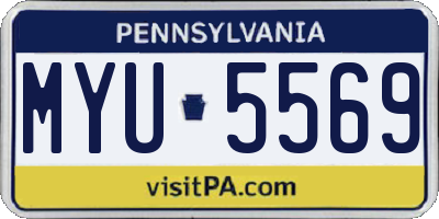 PA license plate MYU5569