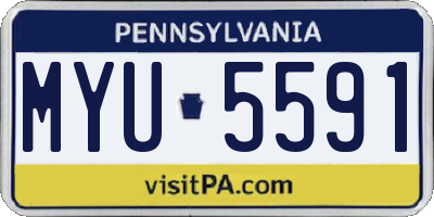 PA license plate MYU5591