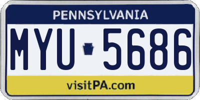 PA license plate MYU5686