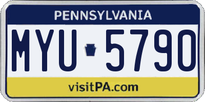 PA license plate MYU5790