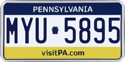 PA license plate MYU5895