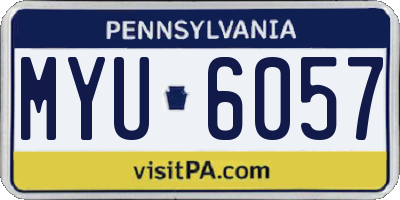 PA license plate MYU6057
