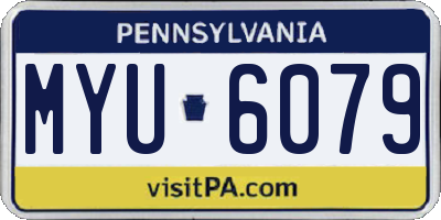 PA license plate MYU6079