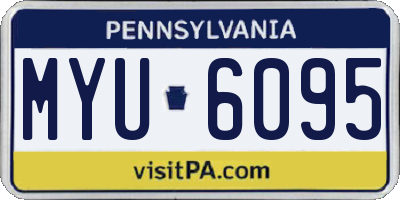 PA license plate MYU6095