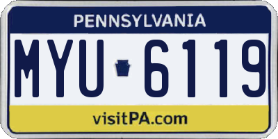 PA license plate MYU6119