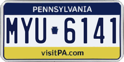 PA license plate MYU6141