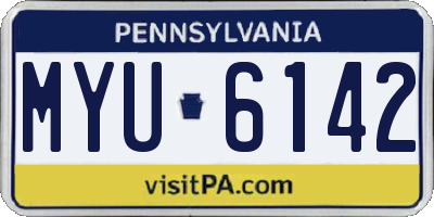 PA license plate MYU6142
