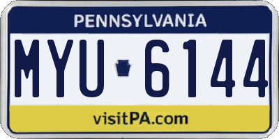PA license plate MYU6144