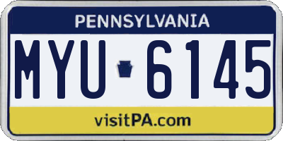 PA license plate MYU6145
