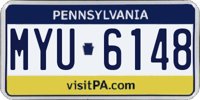 PA license plate MYU6148