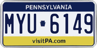 PA license plate MYU6149