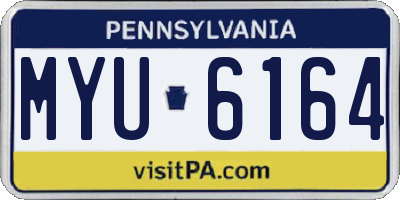 PA license plate MYU6164