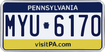 PA license plate MYU6170