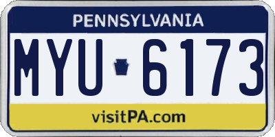PA license plate MYU6173