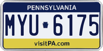 PA license plate MYU6175