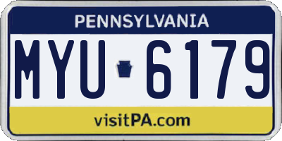 PA license plate MYU6179