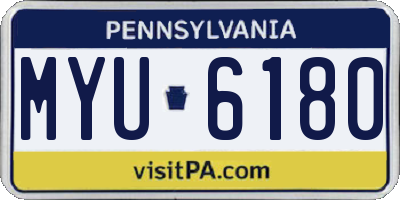 PA license plate MYU6180