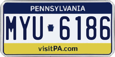 PA license plate MYU6186