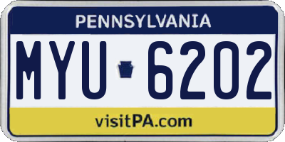 PA license plate MYU6202