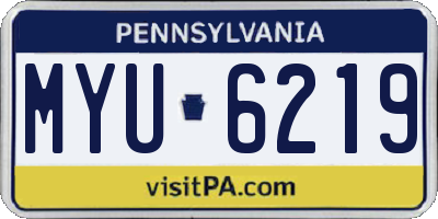PA license plate MYU6219