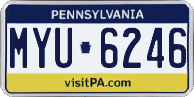 PA license plate MYU6246
