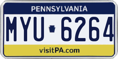 PA license plate MYU6264