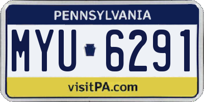 PA license plate MYU6291