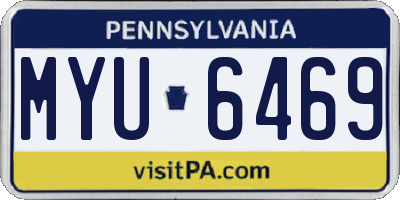 PA license plate MYU6469