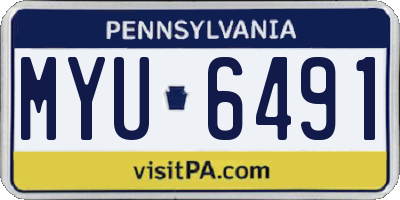PA license plate MYU6491