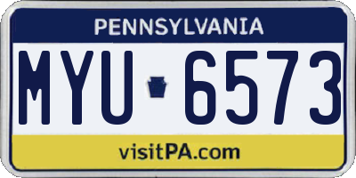 PA license plate MYU6573