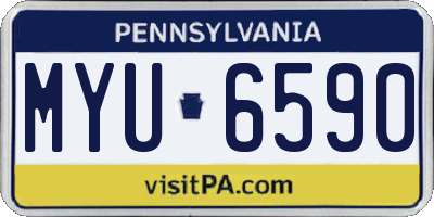 PA license plate MYU6590