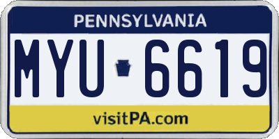 PA license plate MYU6619