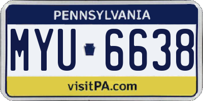 PA license plate MYU6638