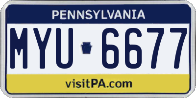 PA license plate MYU6677