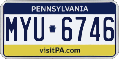 PA license plate MYU6746