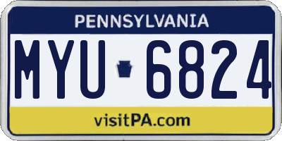 PA license plate MYU6824