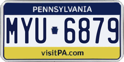 PA license plate MYU6879