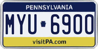 PA license plate MYU6900