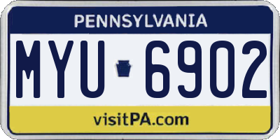 PA license plate MYU6902