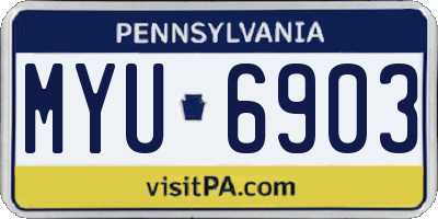 PA license plate MYU6903