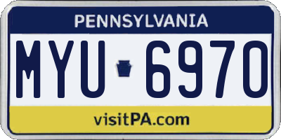 PA license plate MYU6970