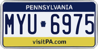 PA license plate MYU6975