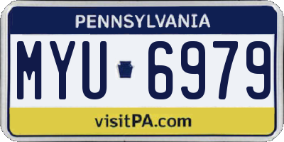 PA license plate MYU6979