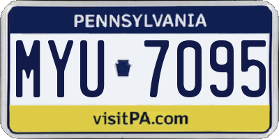 PA license plate MYU7095